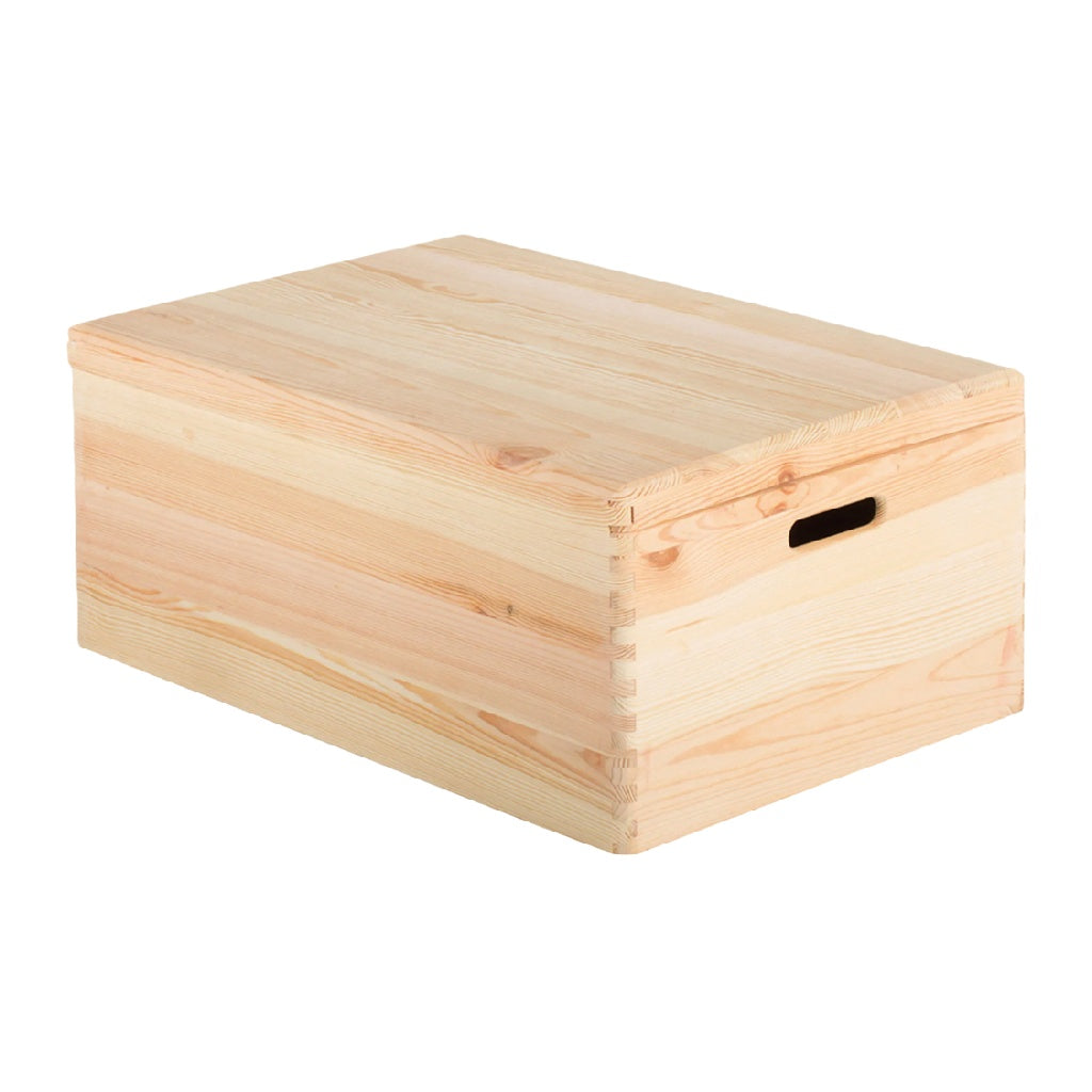 Caja de Almacenamiento de Madera con Tapa