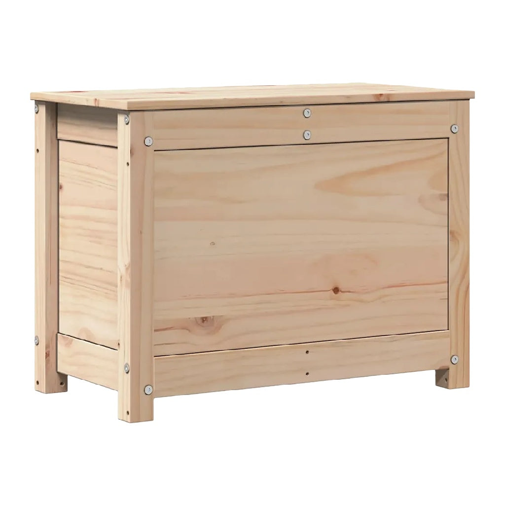 Baúl de Almacenamiento de Madera Maciza con Tapa